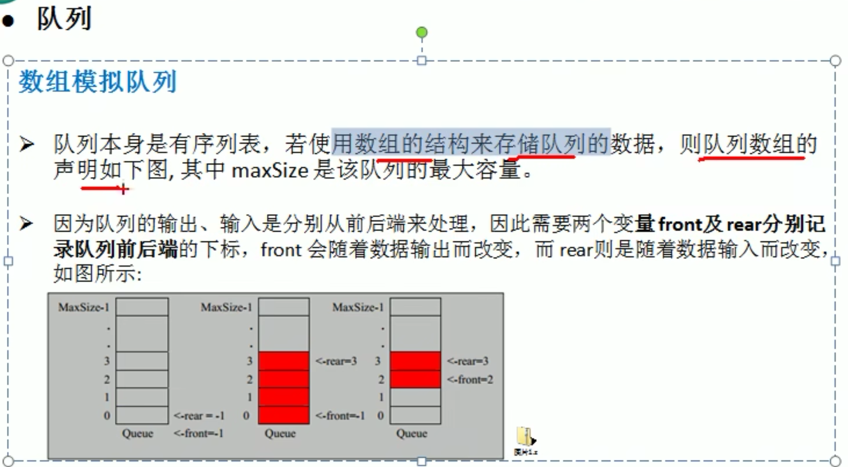 数组模拟队列